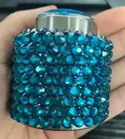 Rhinestone Bling Wine Bottle Stopper Turquoise