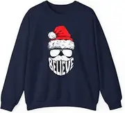 [VidiAmazing] Funny Christmas Santa Claus Face Sunglasses Hat Beard Xmas ds009 T-Shirt