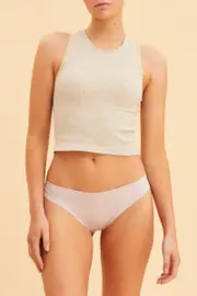 Pink High Waisted G-String Invisible - Size S, Women's Underwear