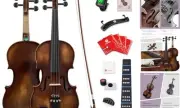 Violin 4/4 Full Size Set, Varnish Fiddle Solid Wood for Professional Adults
