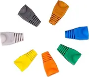 Happyyami 100Pcs Plastic Cable Boots Cover Network Plug Cover for Cable Protection Mix for Easy Identification Durable Connector Boots for Daily Use