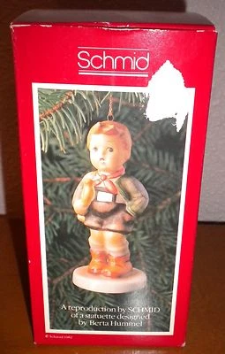 Schmidt Christmas Ornament Hark the Herald by Berta Hummel Porcelain Vintage