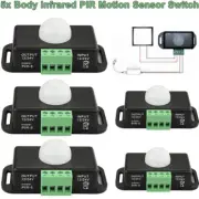 5PCS DC 12V 24V 8M Automatic PIR Motion Sensor Switch IR Infrared Detector Light