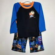 Boys' Space Jam 2pc Flannel Print Pajama Set - Blue 4