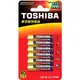 TOSHIBA 東芝4號AAA 鹼性電池10入