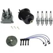 Tune Up Kit Fuel Filter Cap Rotor Spark Plugs & Wires for Honda CRV 1999-2001