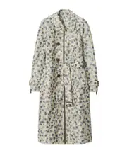 Burberry Long Daisy Lightweight Zip Car Coat UK10,UK8 Gray