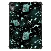 iPad mini (6th gen) iPad Impact Case Fish Abyssal Monster and bioluminescent Sea Creatures on Deep Ocean Zone