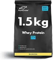 GymCrate Australia - Banana Whey Protein Powder (1.5kg), | Whey Protein Isolate & Concentrate Blend | 28g Protein per Serve | 43 Servings | Lean Muscle Support for Bodybuilders, Gym-Goers | Vegetarian Sports Nutrition