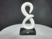 Miniature ceramic modern sculpture - twist
