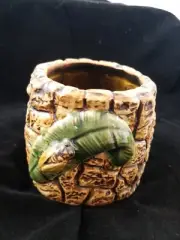 Lucky Bamboo Ceramic Planter Bug on a Leaf 3" X 3" NEW