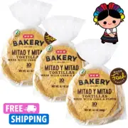 HEB Bakery Corn & Flour Tortillas (Mitad & Mitad) 10 count (3 pack)