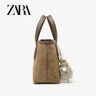 Zara 手持式女式新款質感單肩包水桶包時尚百搭跨騎女包