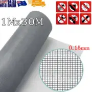 1Mx30M Window Fly Screen Net Mesh Stainless Steel Insect Flywire Metal Indoor AU
