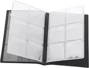 Angoily Antique Coins Album Capacity Coin Storage Book with Transparent Inner Slots Elegant PU Cover for Collectors for Currency Stamps Display