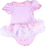 [Beatifufu] Romper Mesh Skirt Dress Skirt Girl Romper Newborn Gowns for Romper Skirt Girl Dress Romper Birthday Dress Party Skirt Cotton Lavender