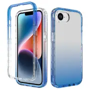 MCC iPhone 16e 2-in-1 Shockproof Clear Gradient Case Bumper Cover Apple iPhone16e [Blue]