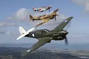 P40, Spitfire & P51 Airplane Metal Sign