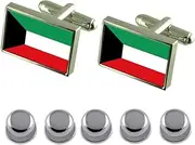 [Select Gifts] Shirt Dress Studs Kuwait Flag Cufflinks
