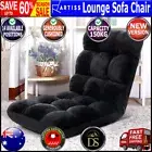 Artiss Lounge Sofa Floor Recliner Futon Couch Folding Chair Cushion Fabric Black