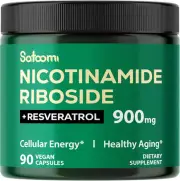 SATOOMI NAD+ Supplement with Liposomal Nicotinamide Riboside 900 Mg NR, Resverat