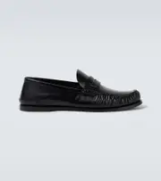 [Saint Laurent] Saint Laurent Laurent leather penny loafers AU 8 black