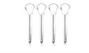 Tongue Scraper Stainless Steel Metal Tongue Bad Breath Cleaners pack 4