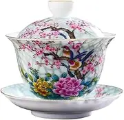 STOBOK 1 Set Tea Bowl Ceramic Teaware Tea Cup with Tray Espresso Glass Chinese Ceramic Coffee Cup Teapot Drinking Ware Ancient Tea Cup Loose Leaf Tea Mug Vintage Ceramics Loose Leaves