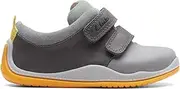 [Clarks] Noodle Fun Toddler Leather Shoes in Grey/Green Combi