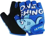 [Parliky] 1 Pair Girls Batting Gloves Fingerless Gloves Boys Batting Gloves Half Finger Gloves Half Finger Cycling Gloves Boys Bike Gloves Kids Nonslip Gloves Kids Protective Gloves Non-slip