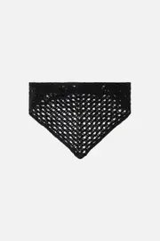 Black Solid Head Scarf