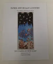 Karen Hahn Horse & Buggy Country Wool Applique Pattern ~ Just Starting To Snow