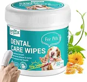 SmileDenX Dog Dental Care Finger Wipes - Teeth Cleaning Finger Wipes for Dog & Cats - Tooth Brushing Kit Dental Wipes for Dog - Reduces Plaque & Freshens Breath (50 PCS, Unscented)