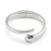 Uno de 50 UNOde50 New Nail Hinge Bangle Silver LARGE