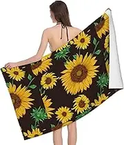 JBYJBX Beautiful Sunflower Print Beach Towel Quick Dry Sandproof Microfiber Beach Bath Towel for Travel Pool Camping
