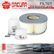 Sakura Oil Air Fuel Filter Service Kit for Mazda B2200 Bravo UDY02 S2 2.2L
