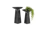 Set of 2 Nested Lasercut Tree & Birds Design Planters