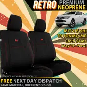 Mitsubishi Triton MQ/MR Retro Premium Neoprene 2x Front Seat Covers (In Stock)