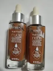 L'Oreal True Match Nude Tinted Serum Foundation 8-10 Deep , 1 fl oz NEW 2 Pack