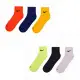 NIKE 男女 EVRY PLUS LTWT ANKLE 3PR 基本款短薄襪三雙入 橘藍黃/綠灰藍灰紫 - SX6893910 / SX6893913