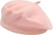 [Generic] Teenagers Fashion Beret Hat Girls Solid Color Artist Beret Cap