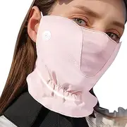 [Generic] Golf Face Cover | Sun Protection Women Golf Face Masque,Breathable Half Mesh Cover with Adjustable Ear Straps Leisure Wear for Running, Mountaineering