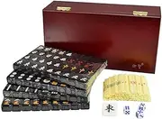 Boutique Mahjong Set - Selected Healthy Acrylic Production,Majong Set Mah Jong Mah Jongg Sets Majiang (2.7 cm*2 cm*1.6 cm),B