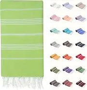 Park & Oz Turkish Beach Towel – Oversized 100% Cotton, Quick-Dry, Absorbent, Sand-Free Blanket (72 x 40) – Extra Large, Lightweight Pool Towel for Adults, Women, Men – Sand Resistant & Perfect Travel