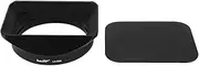 Haoge LH-G65 Bayonet Square Metal Lens Hood Shade with Cap for Fujifilm Fuji Fujinon GF 63mm F2.8 R WR and GF 45mm F2.8 R WR Lens on GFX100 GFX50S GFX50R