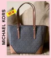 Michael Kors Brown/ Acorn Large Tote Zip Bag
