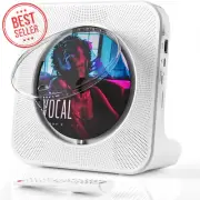 Bluetooth CD Player, Portable with Speakers, FM Radio, USB, Aux, Remote Control