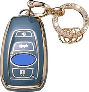 Gematay for Subaru Key Fob Cover with Keychain, Blue