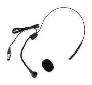 Black Cardioid Headset Microphone w/ Flexible Wired Boom fits Shure Wireless