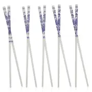 5 Pairs Ceramic Chopstick Rest Chopsticks Porcelain Blue and White